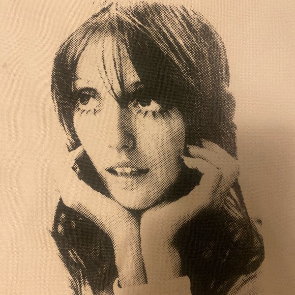 Shelley Duvall Graphic Tee Screenprinted Crop Top in Lilac - Picture 2 of 4